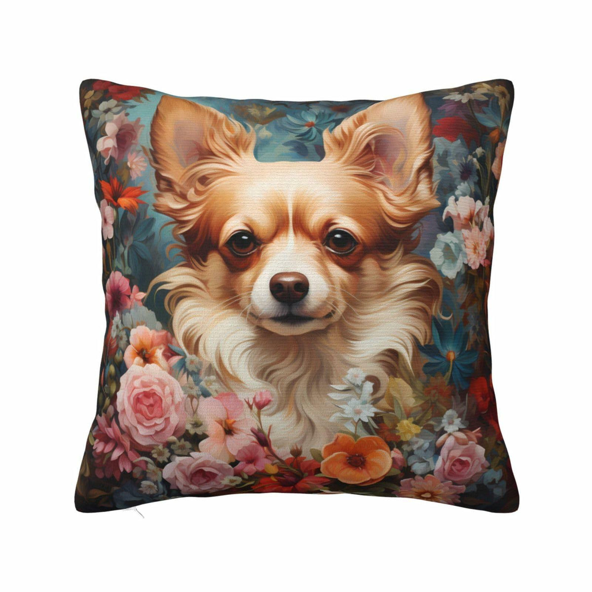 Keebik William Morris Dog Throw Pillow Cover Vintage Style Soft 18x18 Inch