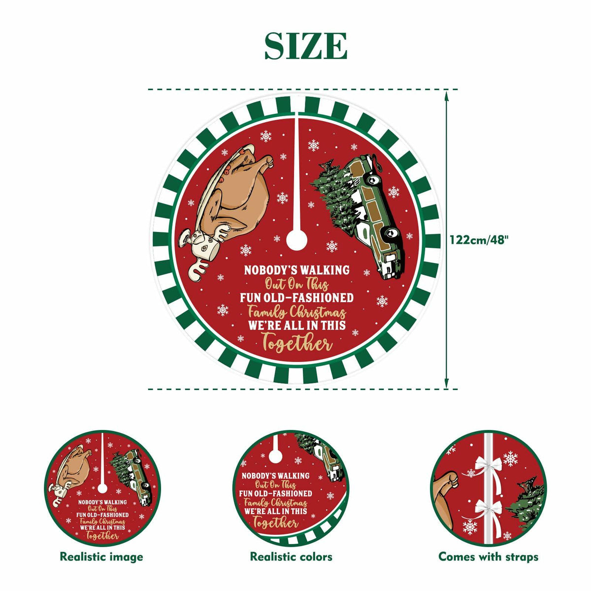 Christmas Vacation Griswold Family 48" Tree Skirt Xmas Decor Gift