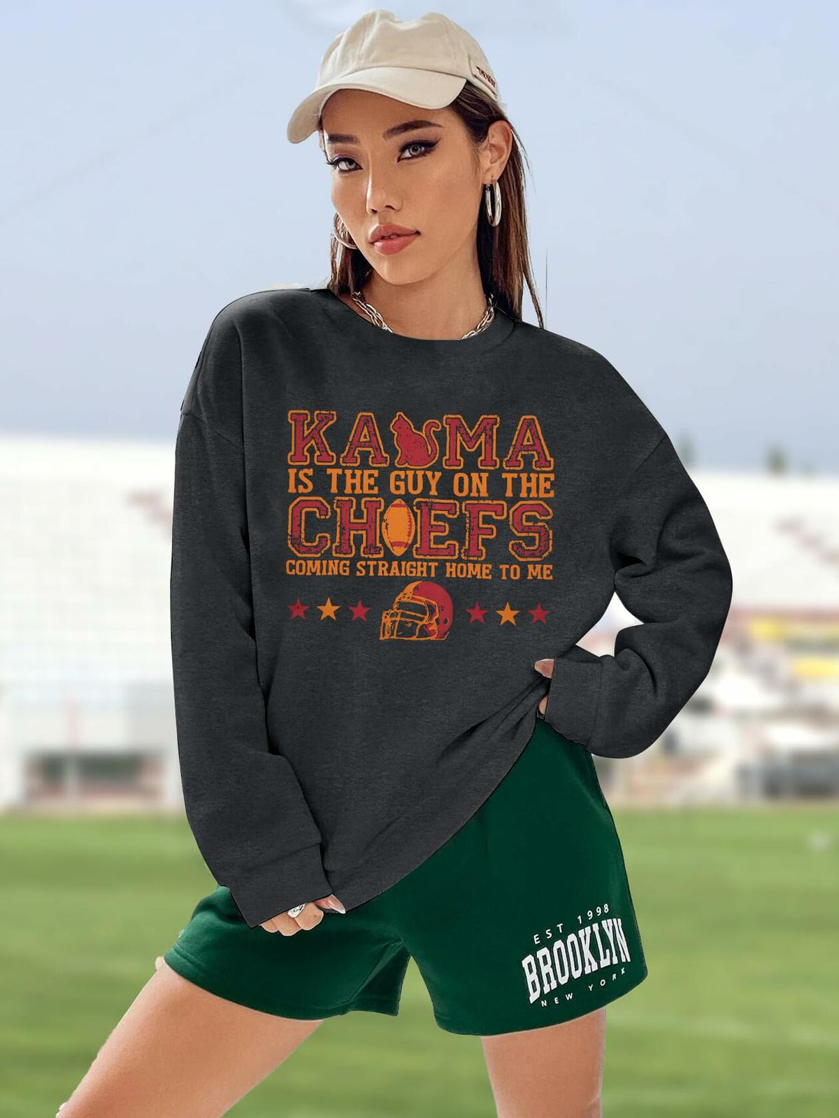 BANGELY Women's Football Sweatshirt Long Sleeve Pullover