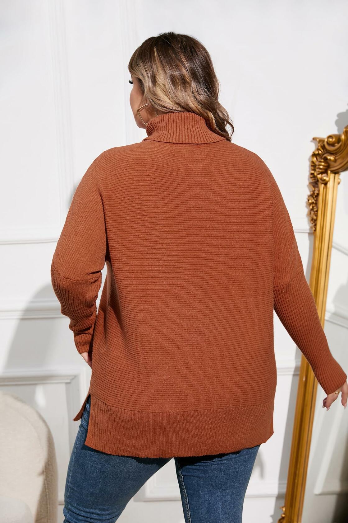 Hanna Nikole Women's Pullover Sweater Chunky Knit Loose Fit Size 18 Orange