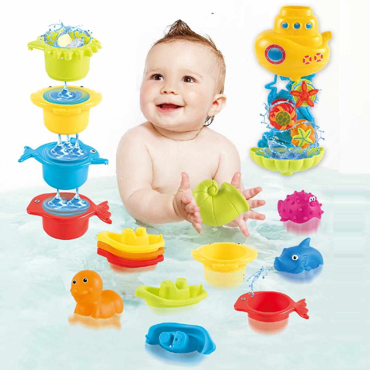 Cosaway Baby Bath Toys Ocean Animal Sprinkler Beach Pool Set 6-12 Months