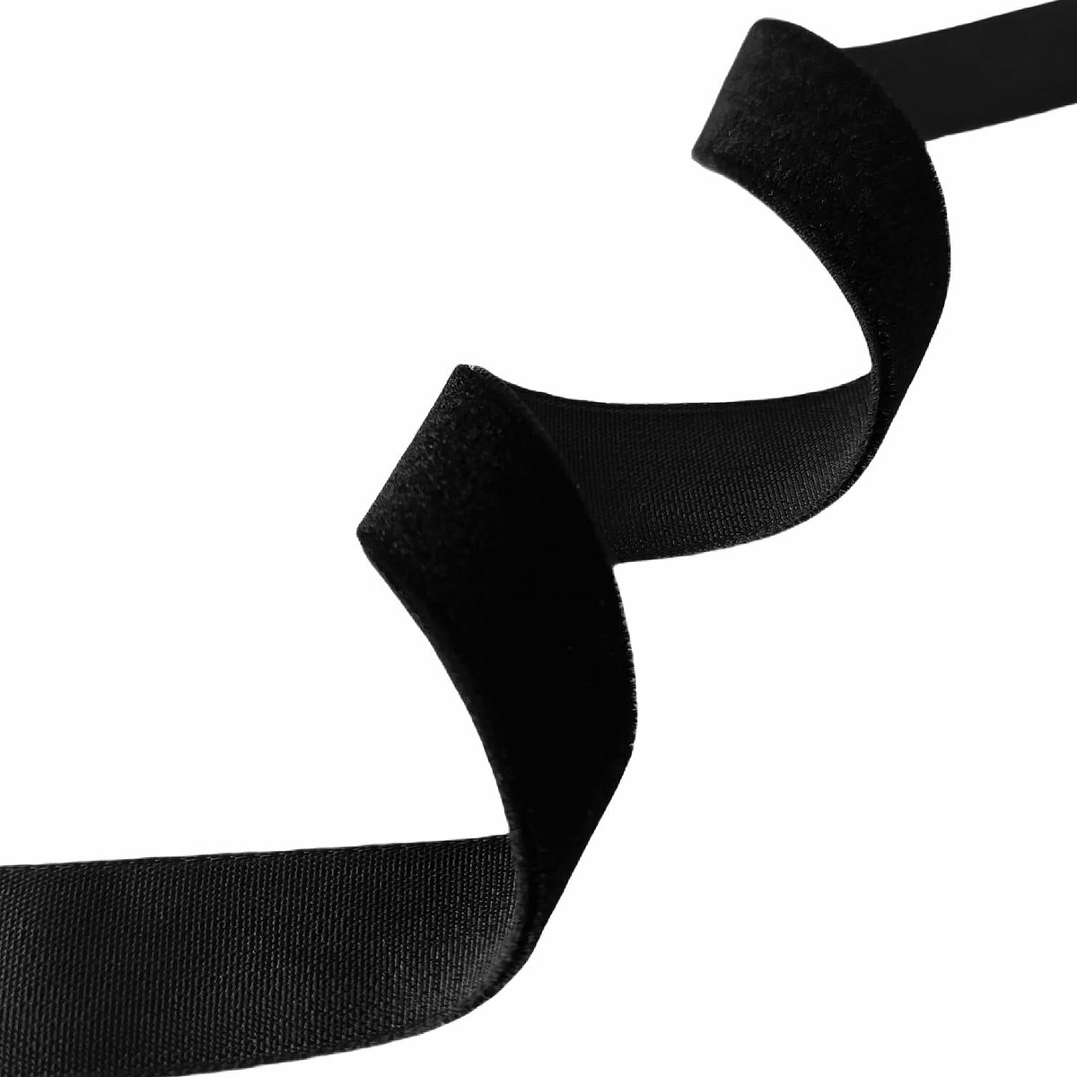 Abbaoww Black Velvet Ribbon 3/8 Inch 25 Yards Single Face Black