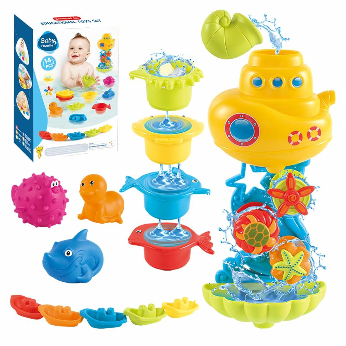 Cosaway Baby Bath Toys Ocean Animal Sprinkler Beach Pool Set 6-12 Months