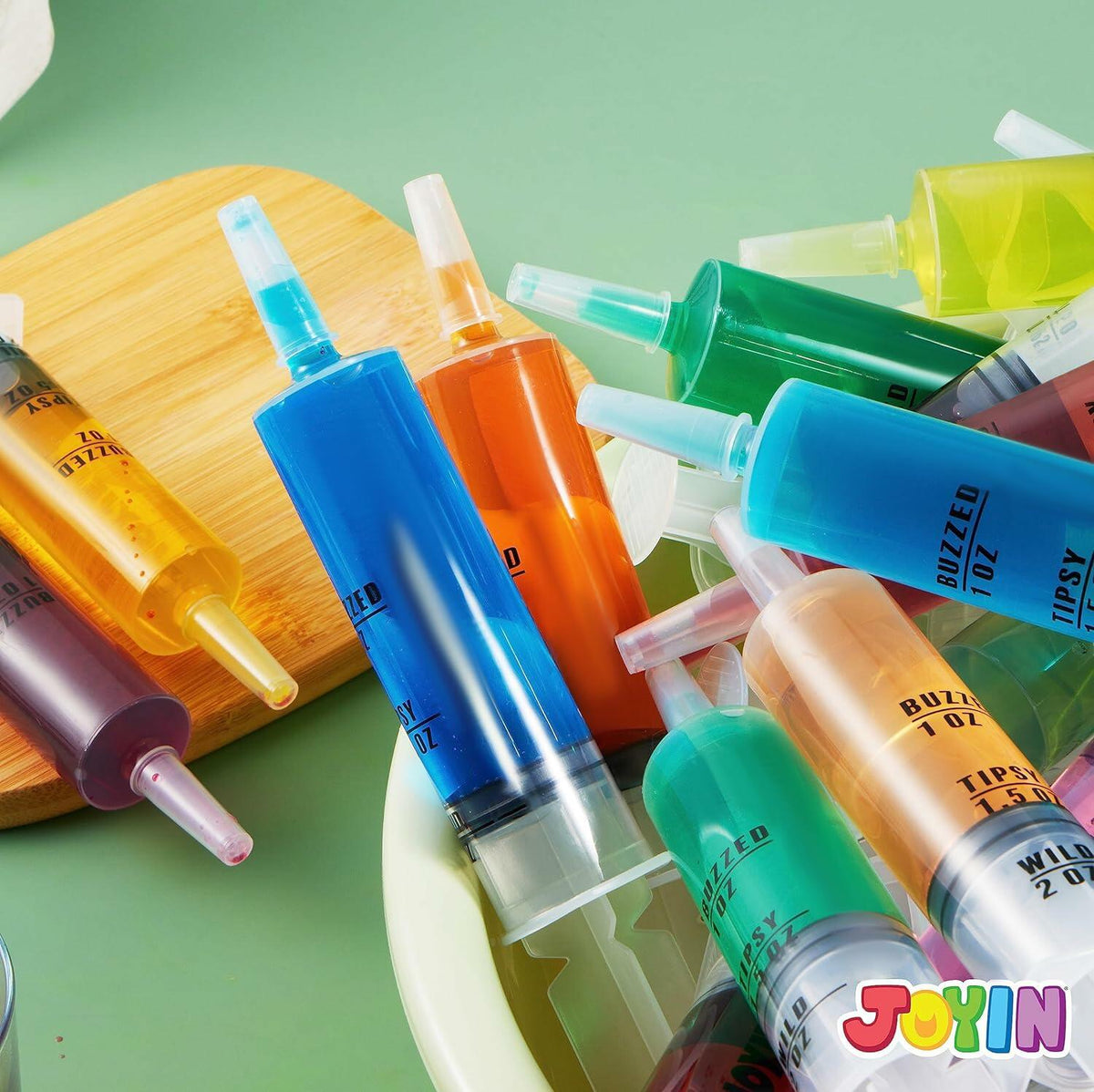 JOYIN 25-Pack 60ml Plastic Syringes with Easy-Grip Caps Reusable Tubes