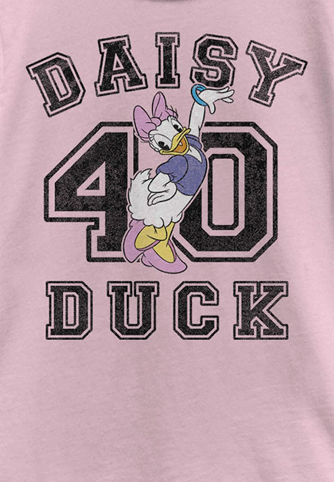 Disney Daisy Duck Girls Light Pink Solid Crew Tee Shirt XL