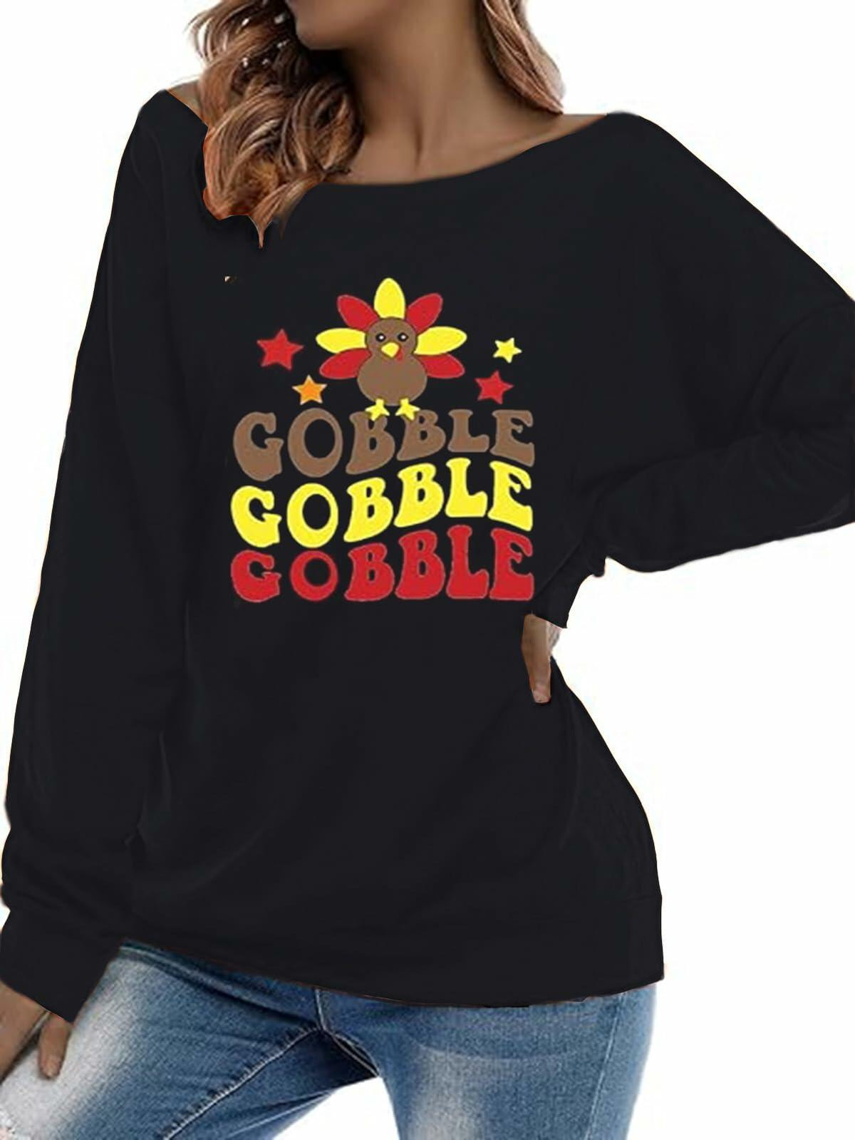 Roshop Women's BCTU Off Shoulder Baggy Long Sleeve Sweatshirt Size 3XL