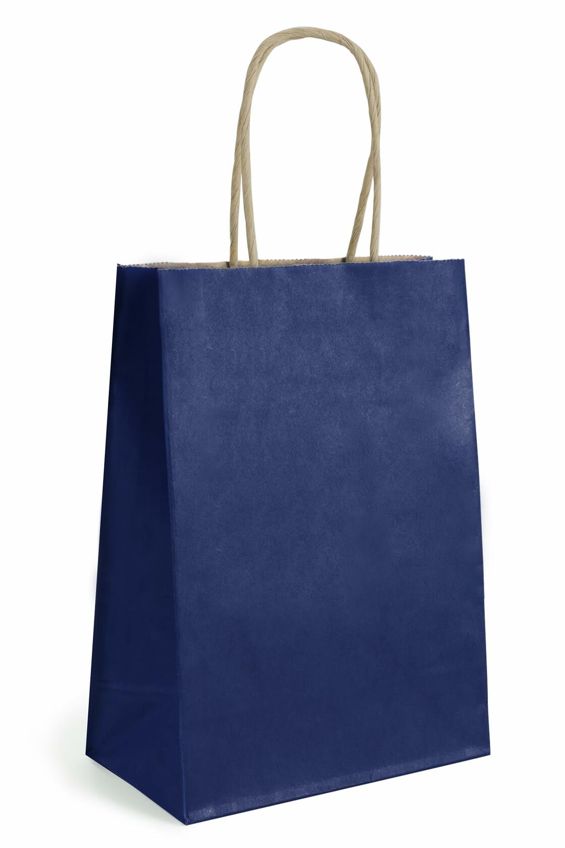 BIOBROWN Black Gift Bags with Handles 25 Pcs 5.9x3.15x8.26in Bulk Party
