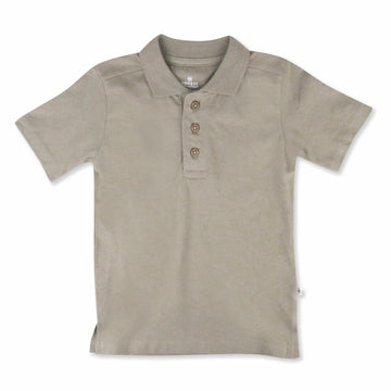 HonestBaby Polo T-Shirt Organic Cotton Infant Unisex Khaki - Size Newborn