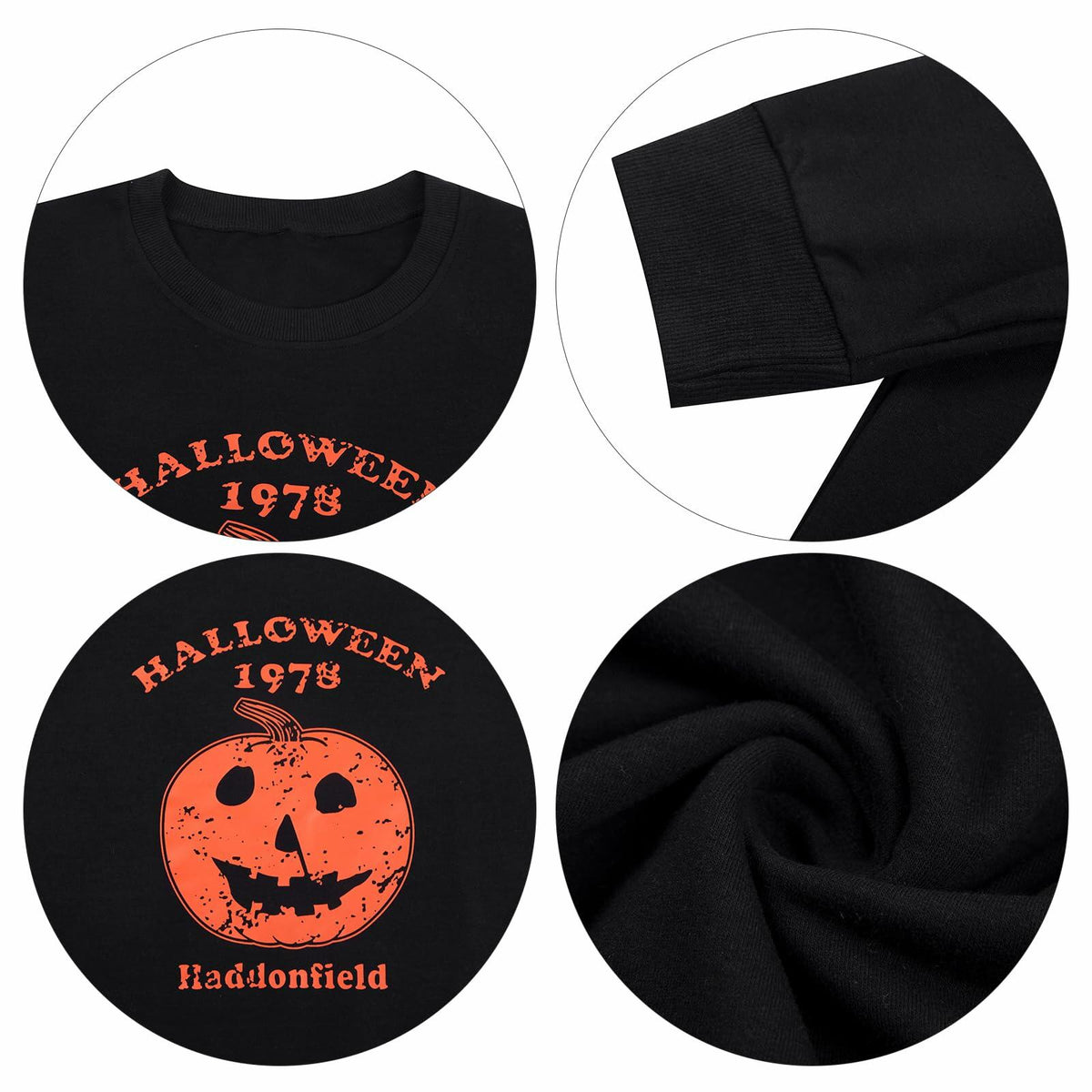 KIMSOONG Womens Oversized Halloween Pumpkin Sweatshirt Apricot Size XL