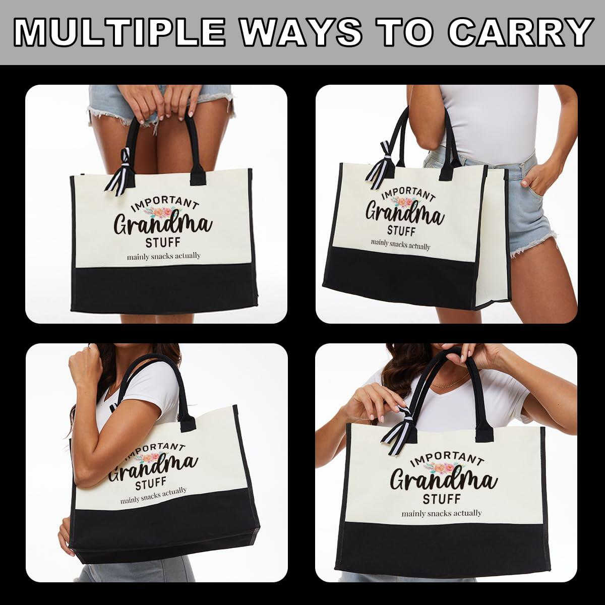 YUANHAO Grandma Tote Bag Large Beach Travel Gift Mothers Day Nana Gift