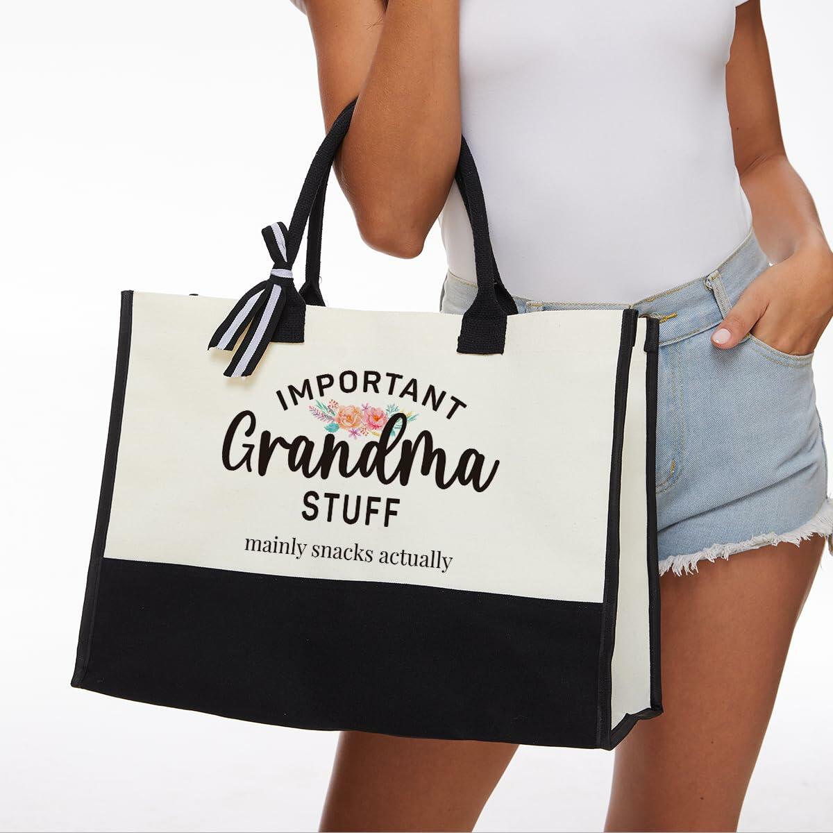 YUANHAO Grandma Tote Bag Large Beach Travel Gift Mothers Day Nana Gift