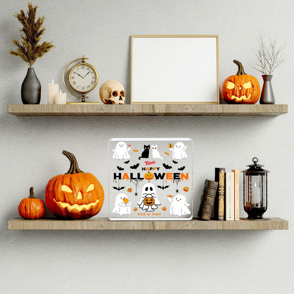 DIFFUNY Cute Halloween Ghost Table Decorations Medium Indoor Decor