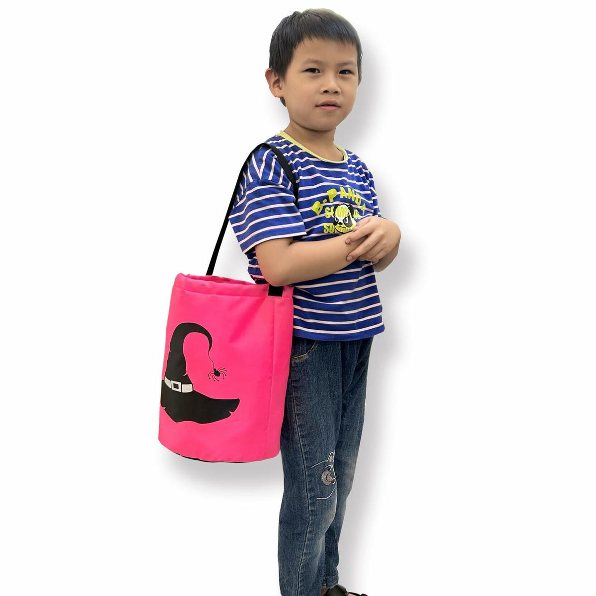 hsmyank Halloween Reusable Trick or Treat Tote Bags 6PCS Multicolor Drawstring