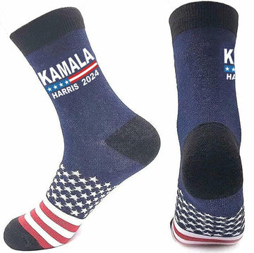 Kamala Harris 2024 For President Socks Blue - One Size