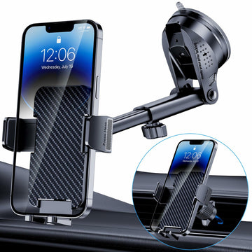 BIVGAZA Military-Grade Car Phone Holder Universal Thick Case Friendly Black