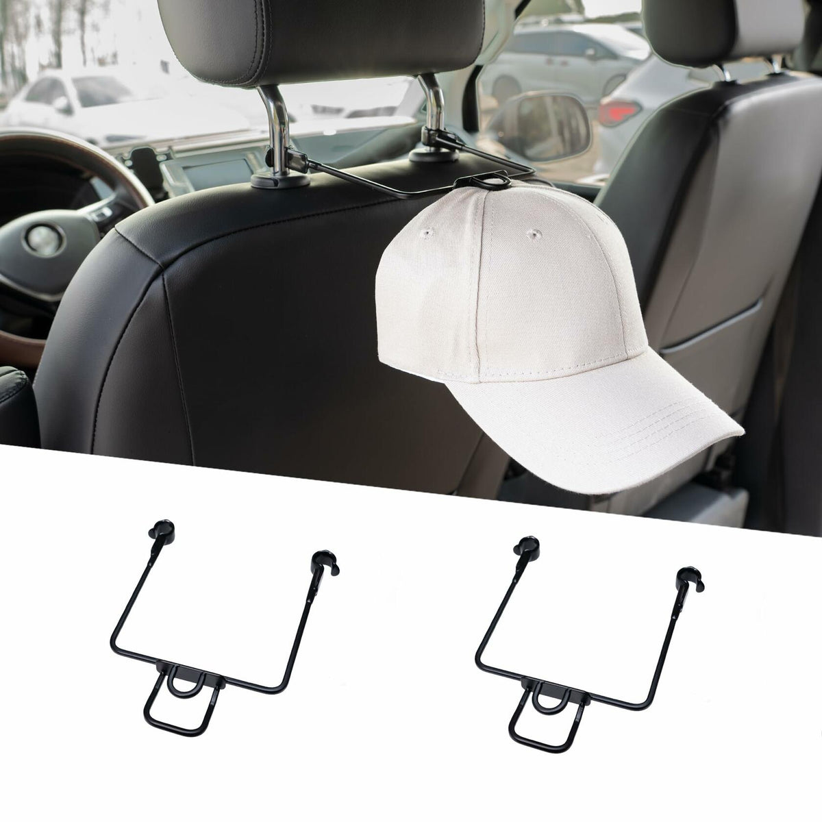 Yuoyar Car Hat Organizer Rack for Baseball Caps Truck SUV Hat Holder