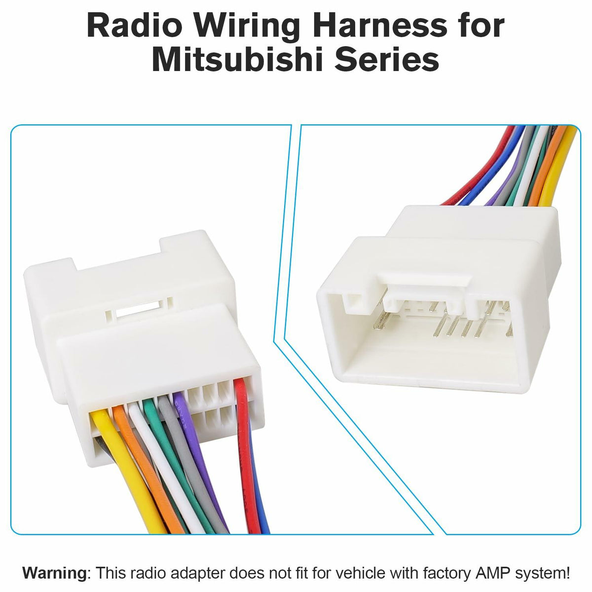 Zenoruslky 20Pin Radio Wire Harness Stereo Connector for Mitsubishi Cars