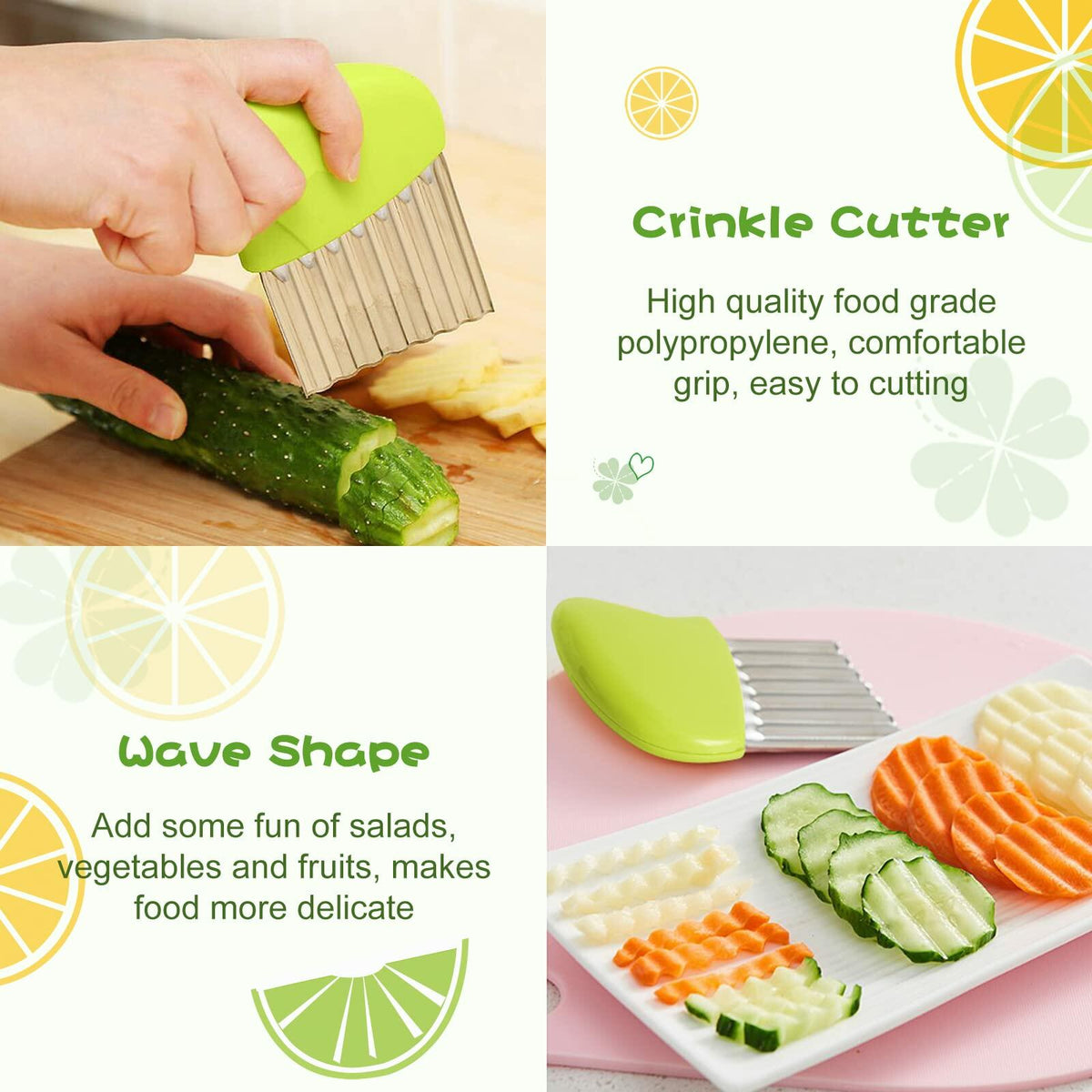 Suhctuptx Kids Nylon Kitchen Knife Set Toddler Safe Cooking Tools 4 Pcs
