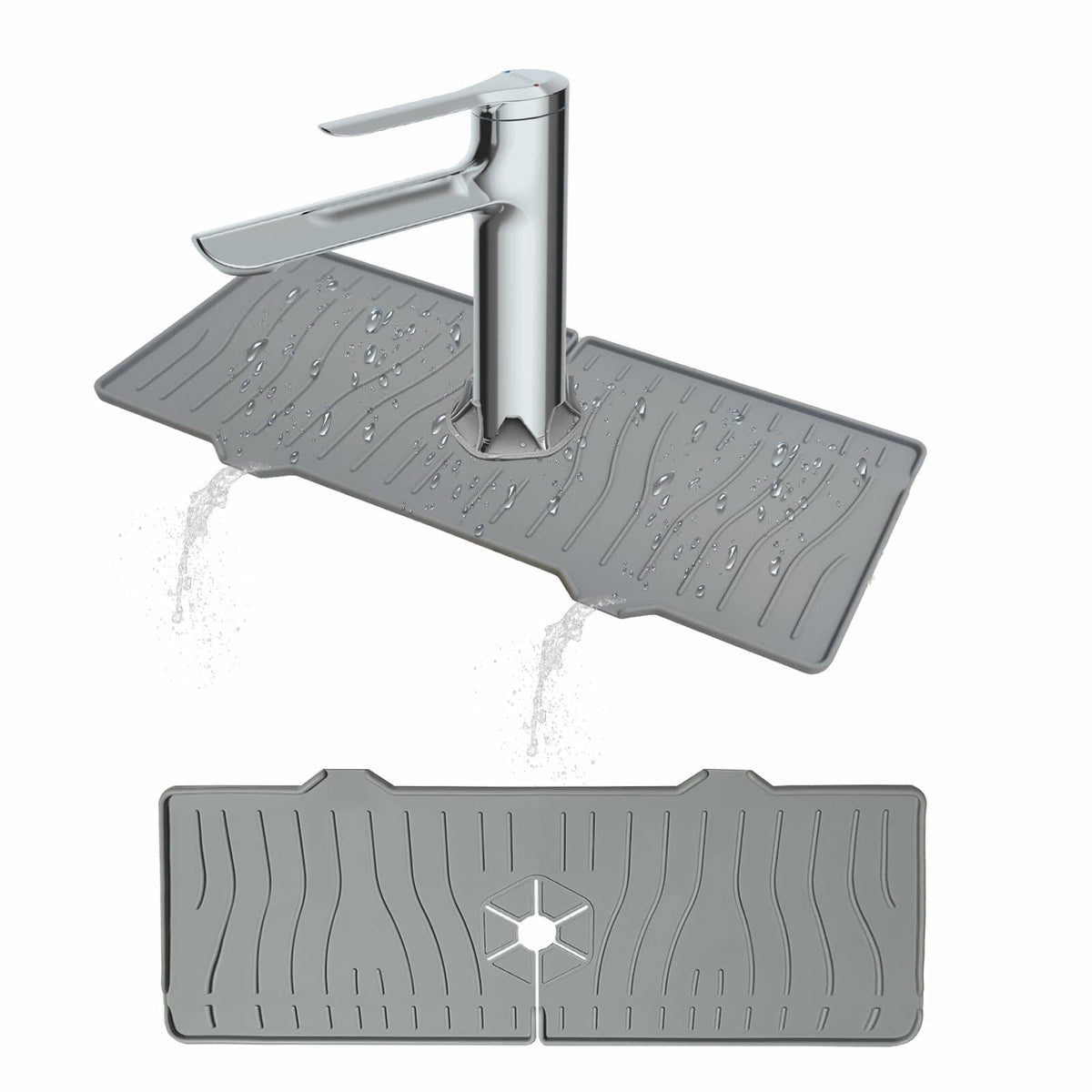 Kitchen Sink Splash Guard Silicone Faucet Mat Drip Catcher Multipurpose