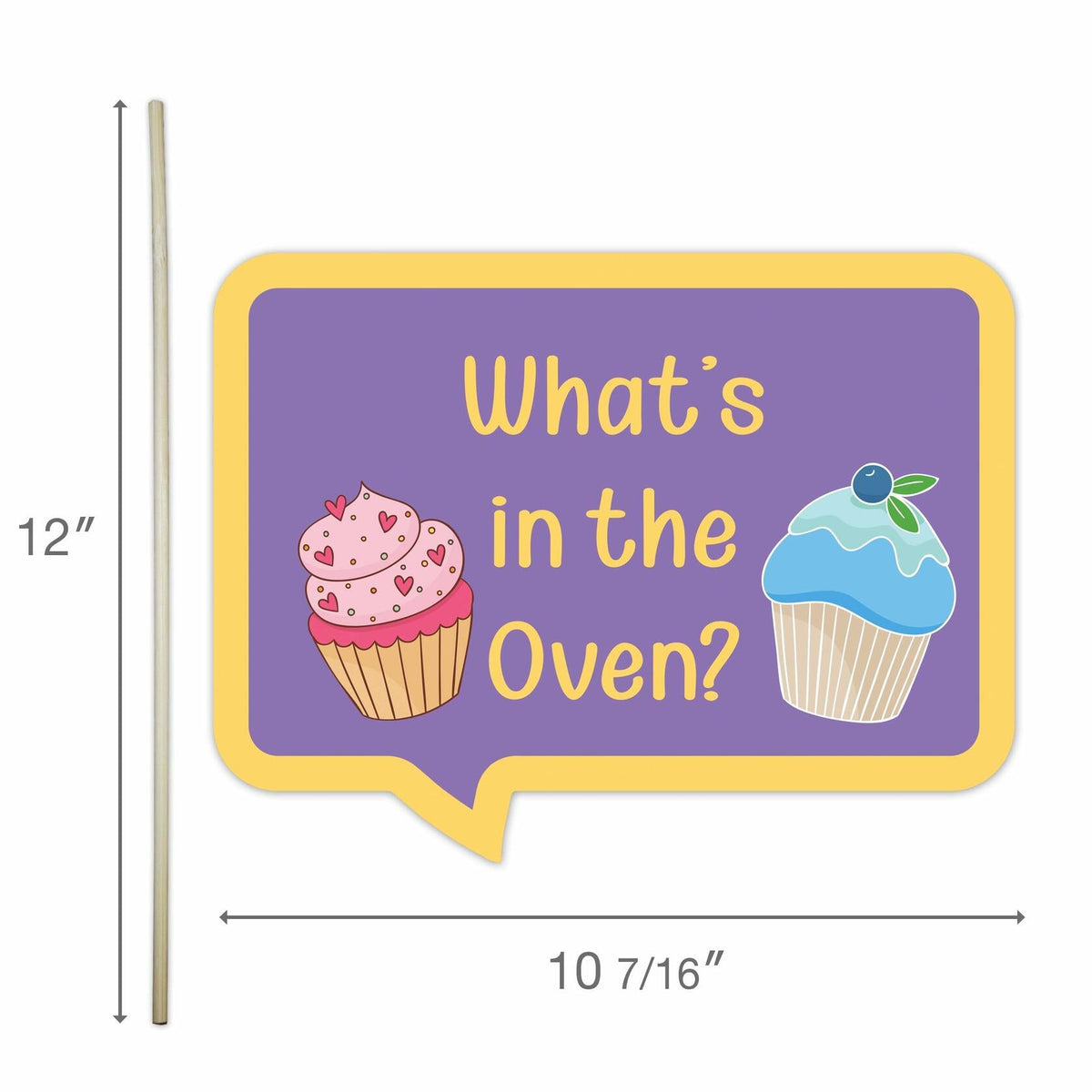 Baby Gender Reveal Photo Booth Props Neutral Boy or Girl Party 10pcs