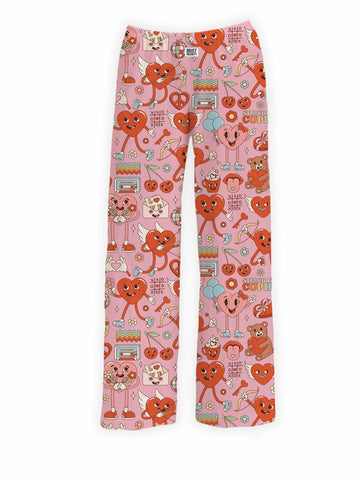 BRIEF INSANITY Women's Groovy Valentine Lounge Pajama Pants Size L