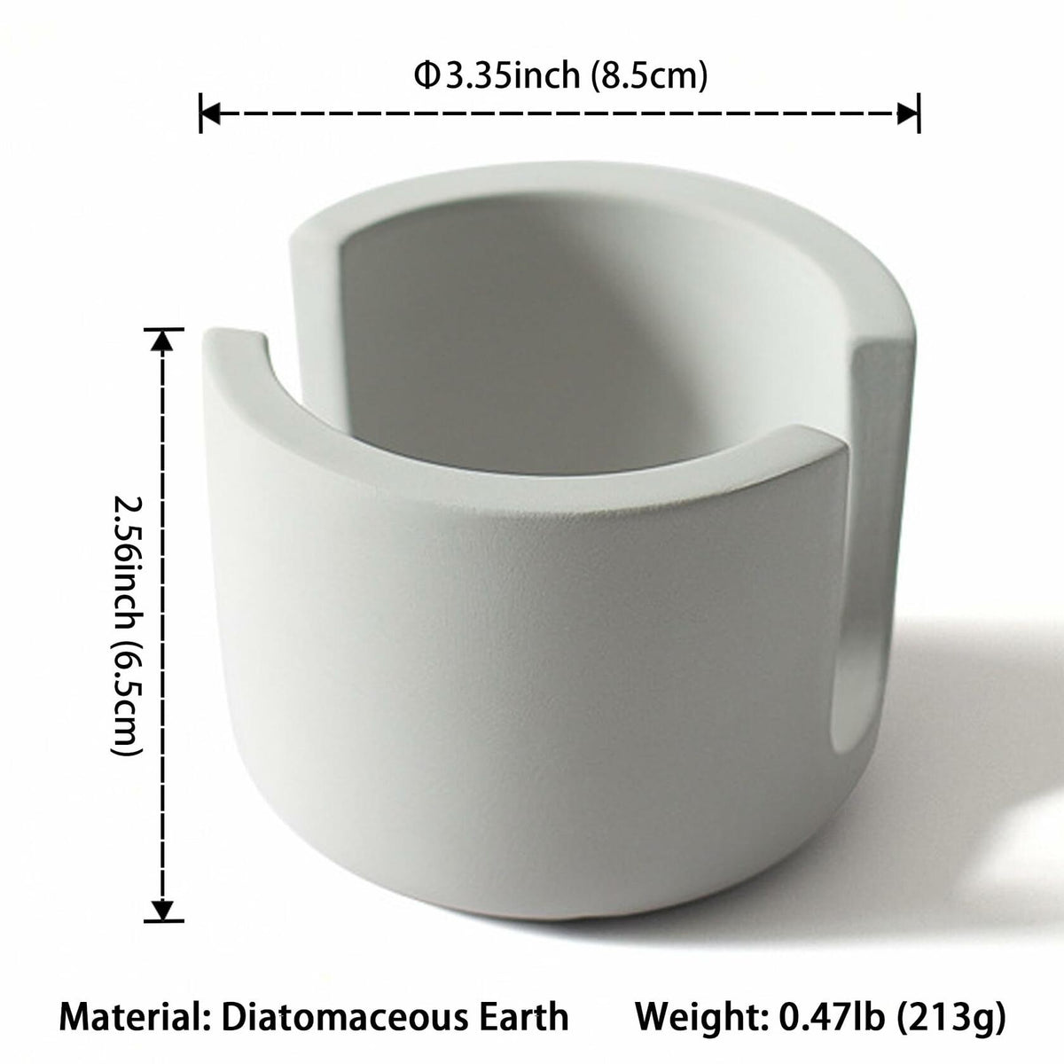 Coengwui Diatomite Sponge Holder Kitchen Sink Caddy Grey 2.56in Quick Dry