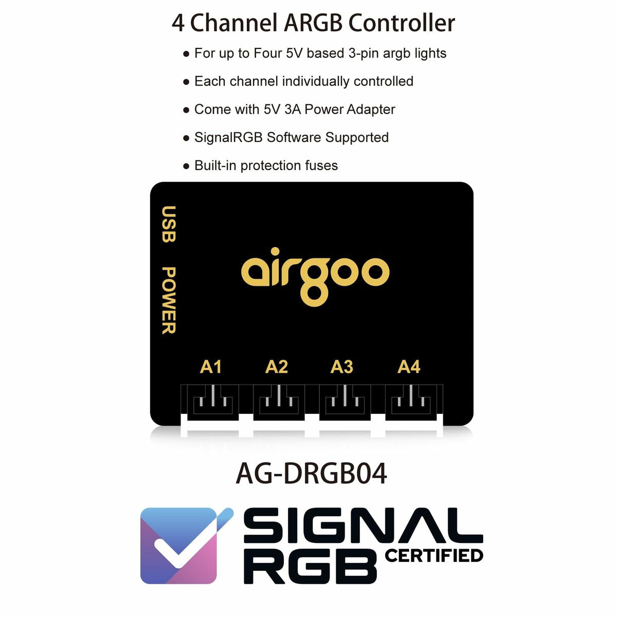 airgoo NEON Addressable RGB PC LED Strip 15.75in Diffused Silicon Tube