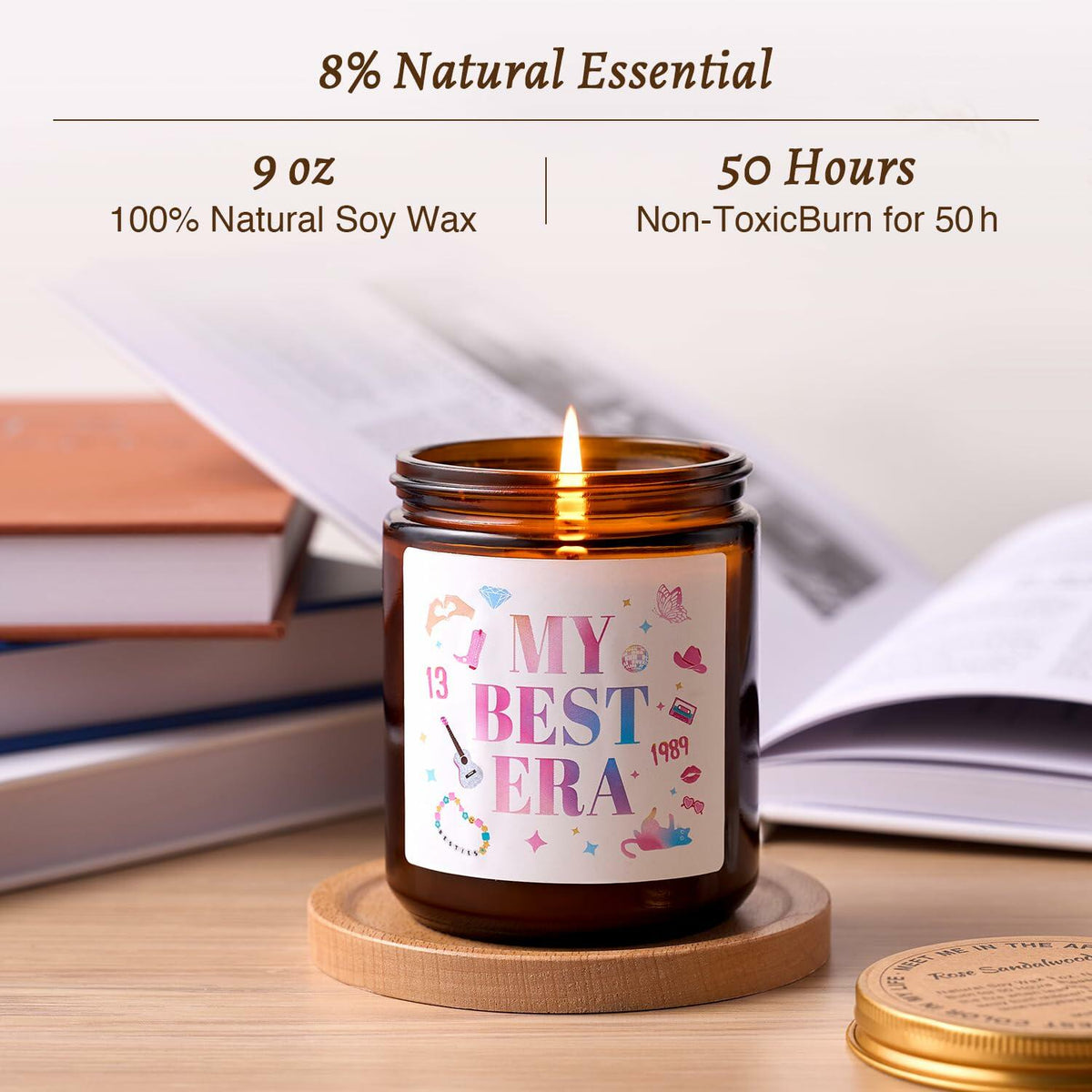 My Best Era Vanilla Scented Soy Candle 9oz Decorative Birthday Gift