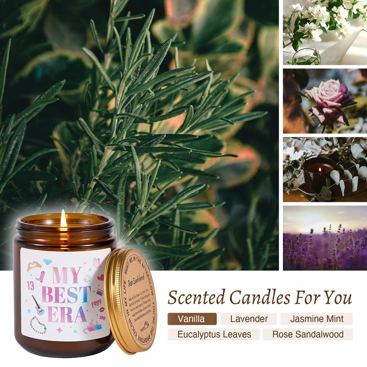 My Best Era Vanilla Scented Soy Candle 9oz Decorative Birthday Gift