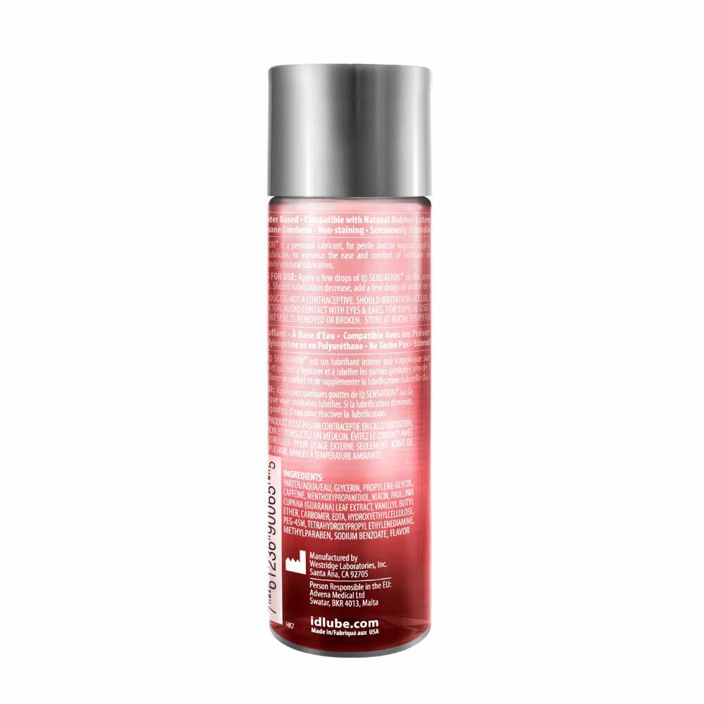 BestBy02/27 ID Lubricants Sensation Warming Water Based Lubricant Red 2.2 Fl Oz