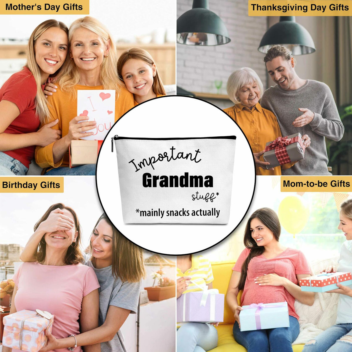 Gigi Gifts Makeup Cosmetic Bag for Grandma Women Best Gigi Ever - C08