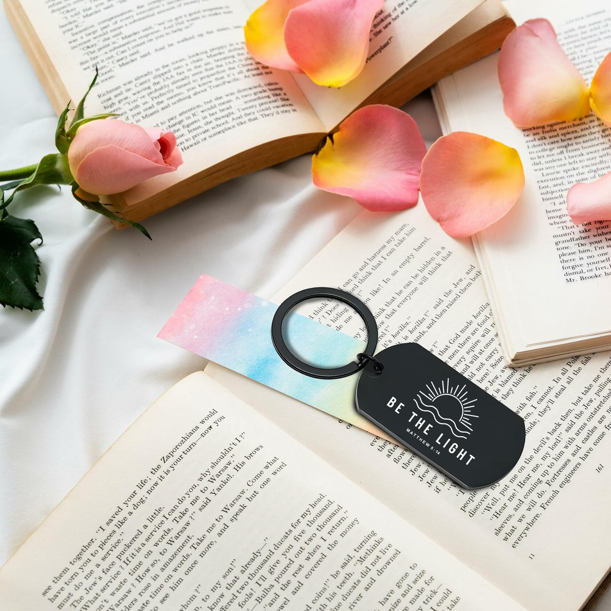 NATSUNO Christian Jesus Bible Verse Keychain Religious Gift for Women Men