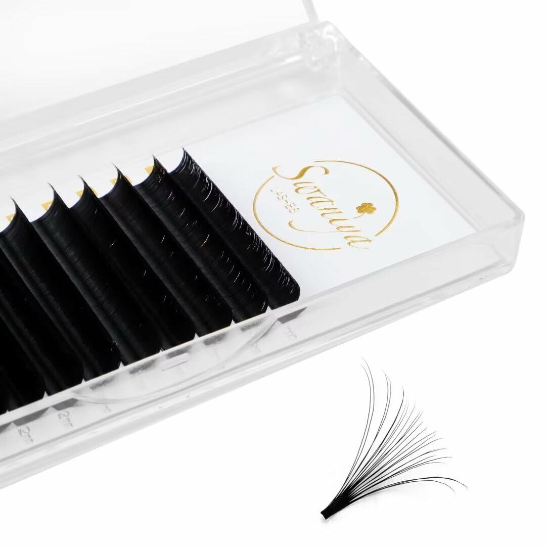 SWANIYA Lash Extensions 0.05 Thickness D Curl 8-15mm Mix Volume Black