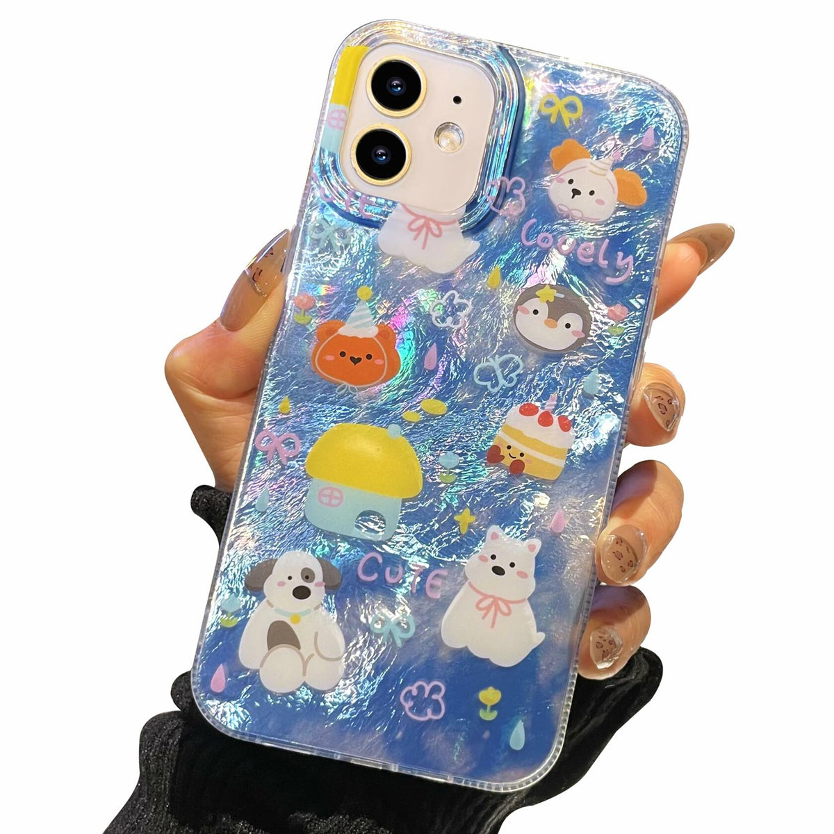 buccilly iPhone 12/12 Pro TPU Shockproof Case Azure Slim Soft Cover