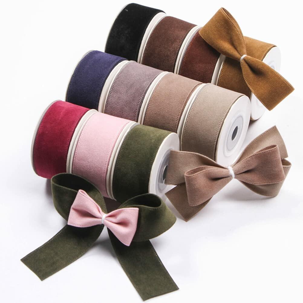 LATUROP 1in Navy Double Face Velvet Ribbon 10 Yards DIY Crafts