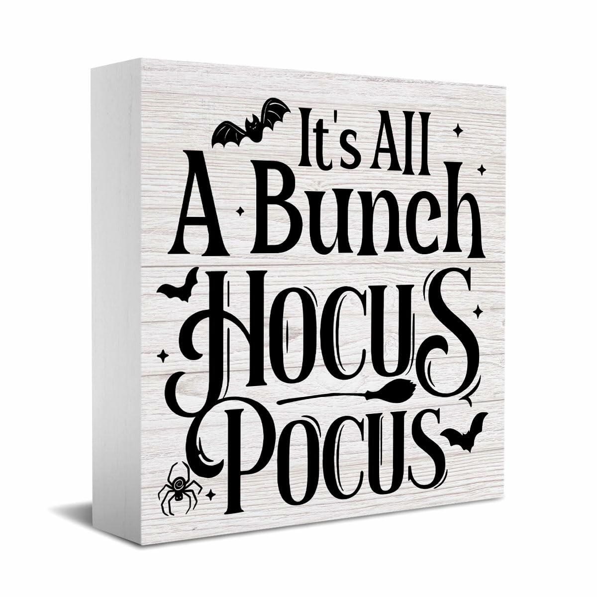 PQV Funny Ghost Wooden Box Sign Desk Decor Home Farmhouse Office