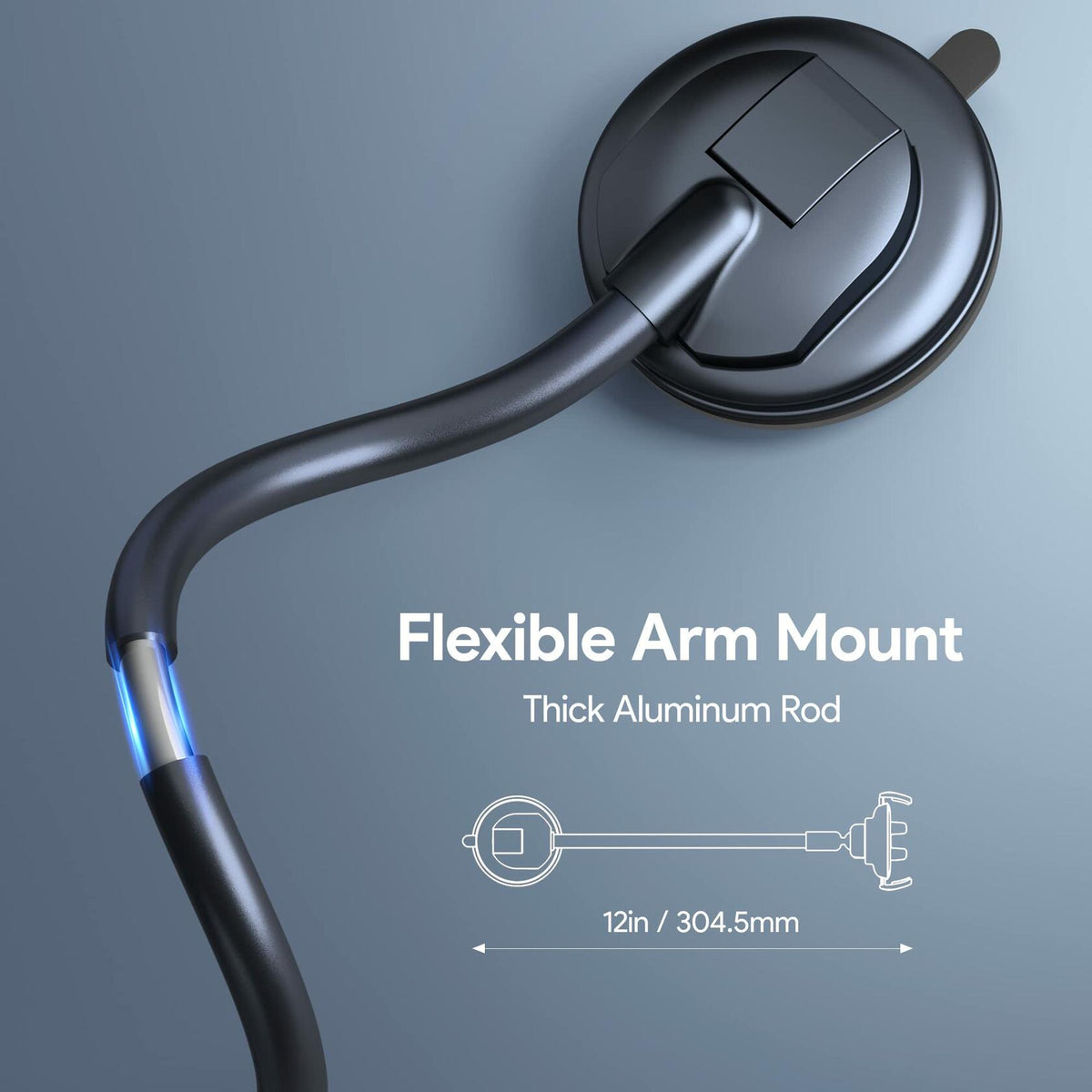 CINDRO Car Phone Holder Flexible Arm Universal 6.2in for iPhone Android