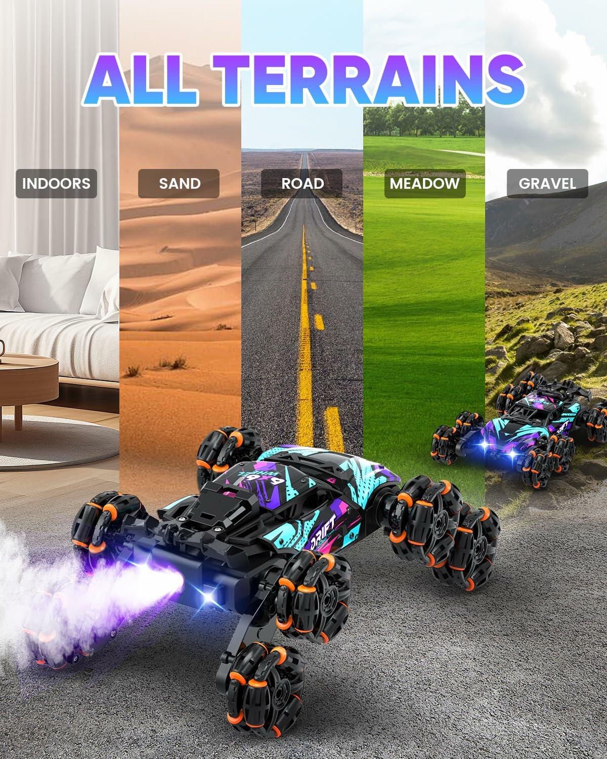 Minetom 8WD Gesture Sensing RC Climbing Car Toy for Kids Ages 6-12