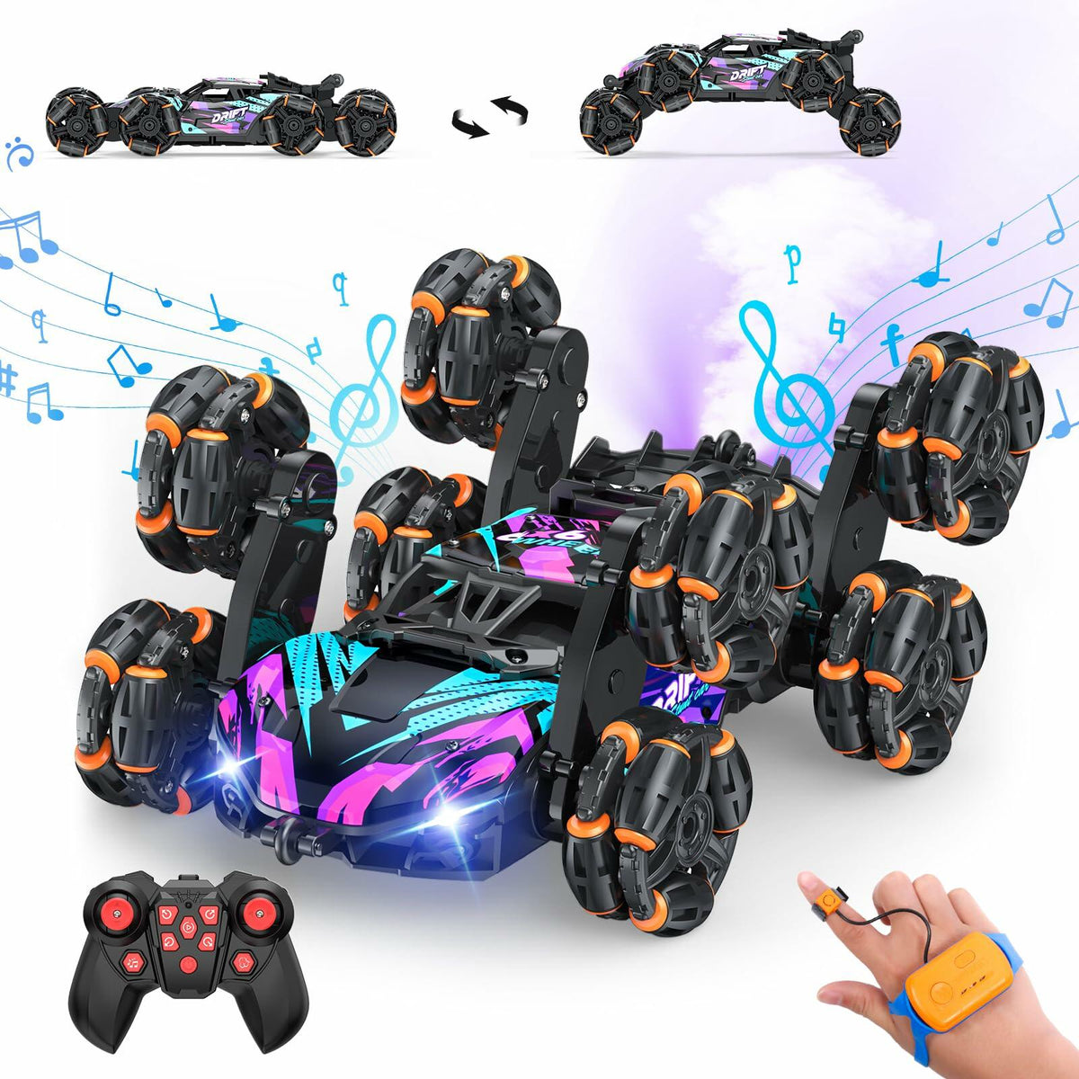 Minetom 8WD Gesture Sensing RC Climbing Car Toy for Kids Ages 6-12