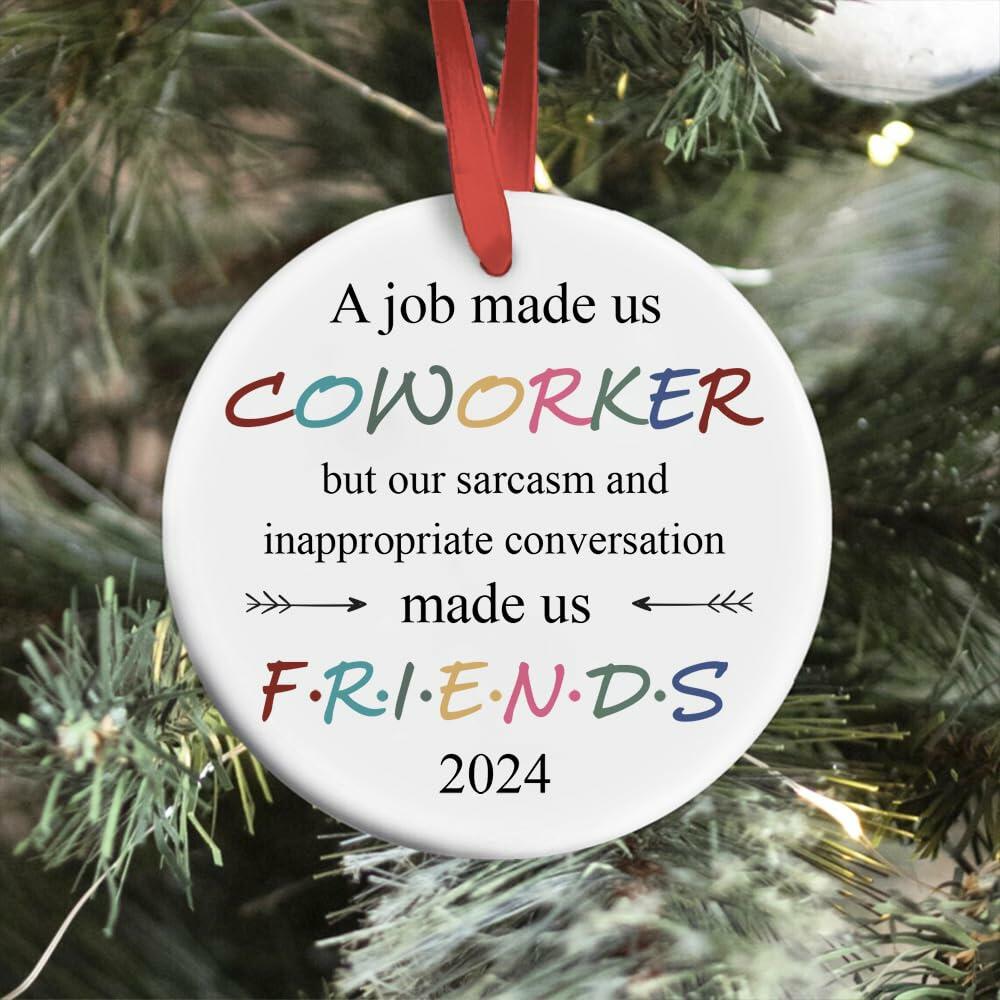 BEST Canvas Wall Art Funny Christmas Ornaments 2023 Gifts for Coworkers