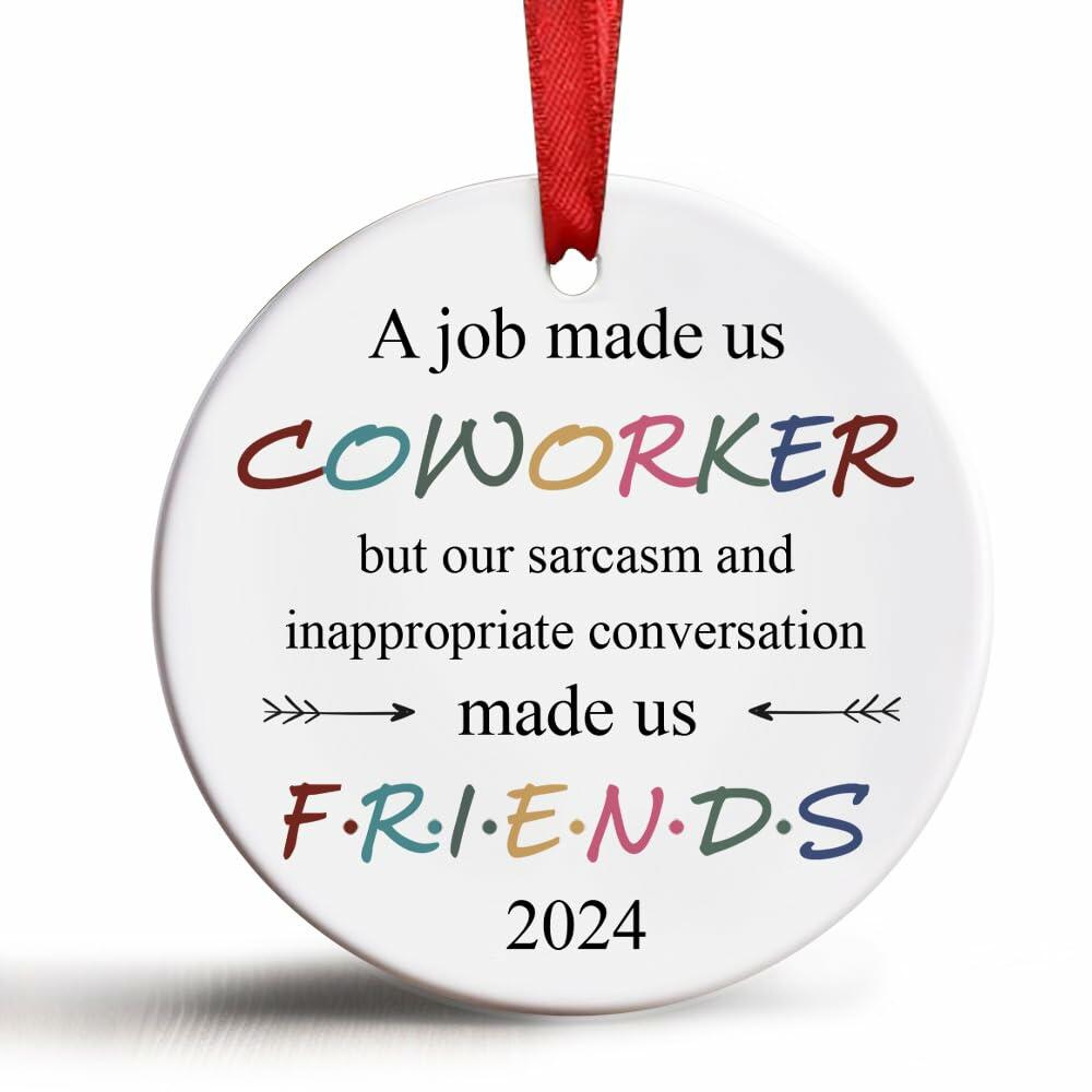 BEST Canvas Wall Art Funny Christmas Ornaments 2023 Gifts for Coworkers