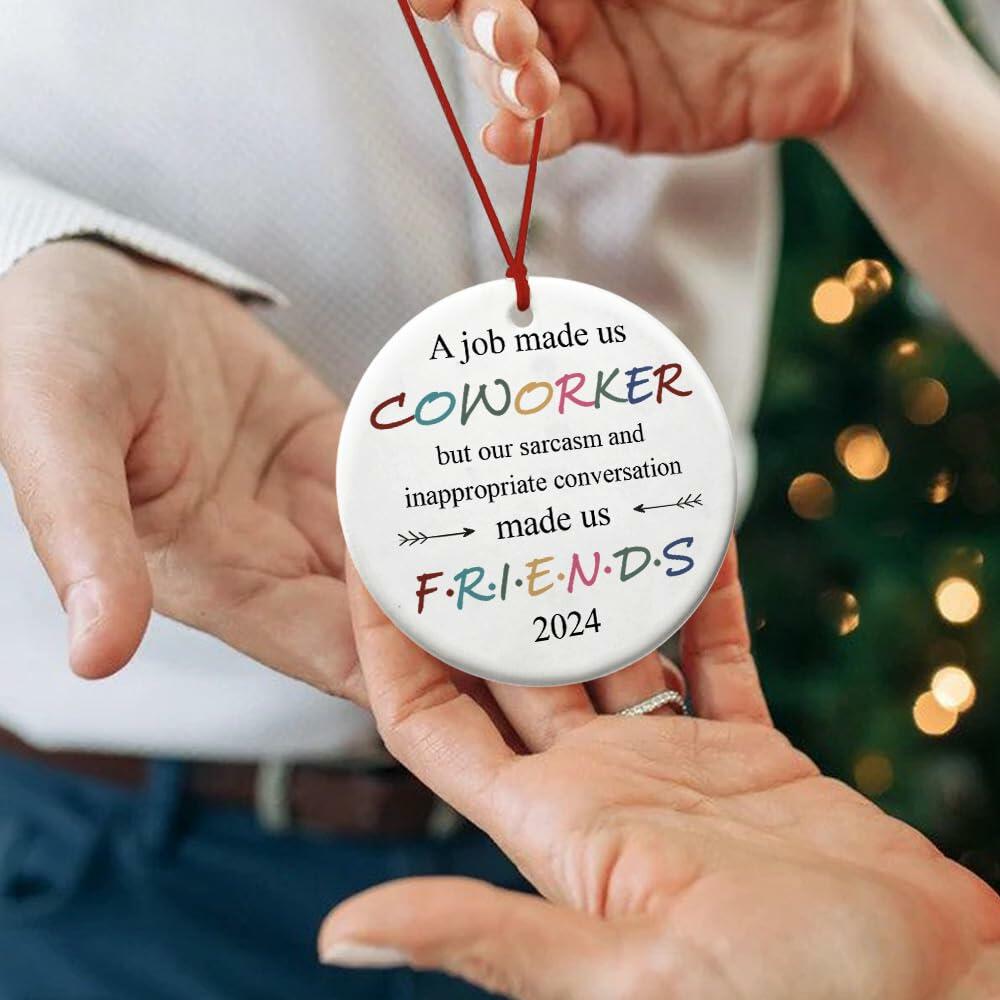 BEST Canvas Wall Art Funny Christmas Ornaments 2023 Gifts for Coworkers