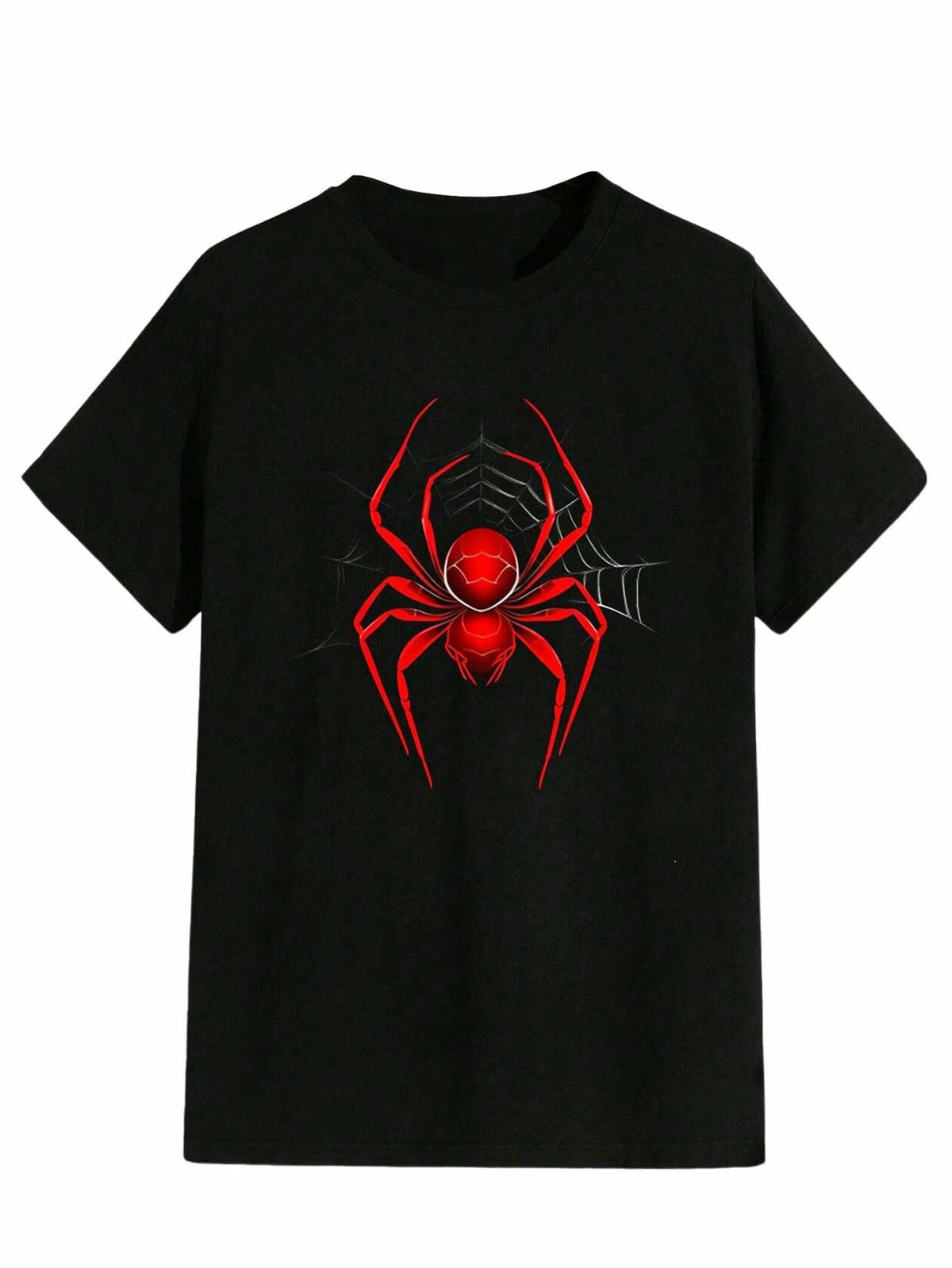 RoseSeek Boys Letter Graphic Crewneck Tee Black Red Size 11