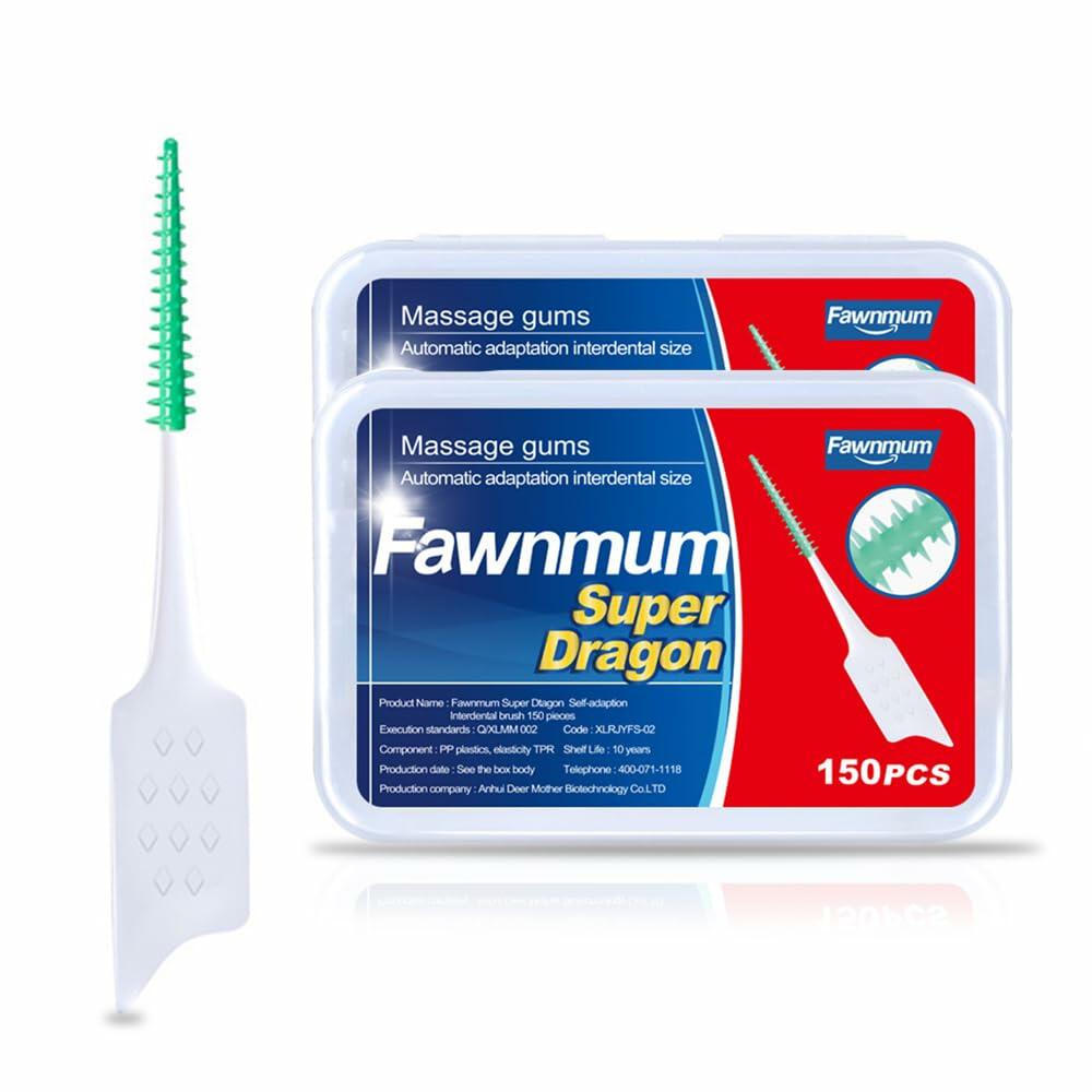 Fawnmum Soft-Picks Advanced Dental Picks 300 Count with Travel Case