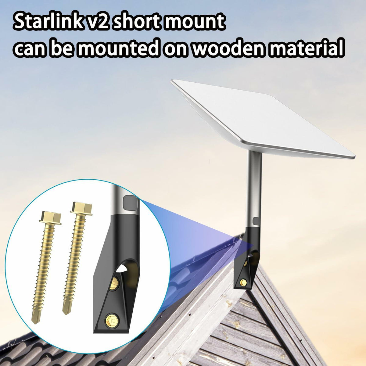 [Good] BUJ Starlink V2 Short Wall Mount for Starlink Gen 2 Satellite Kit