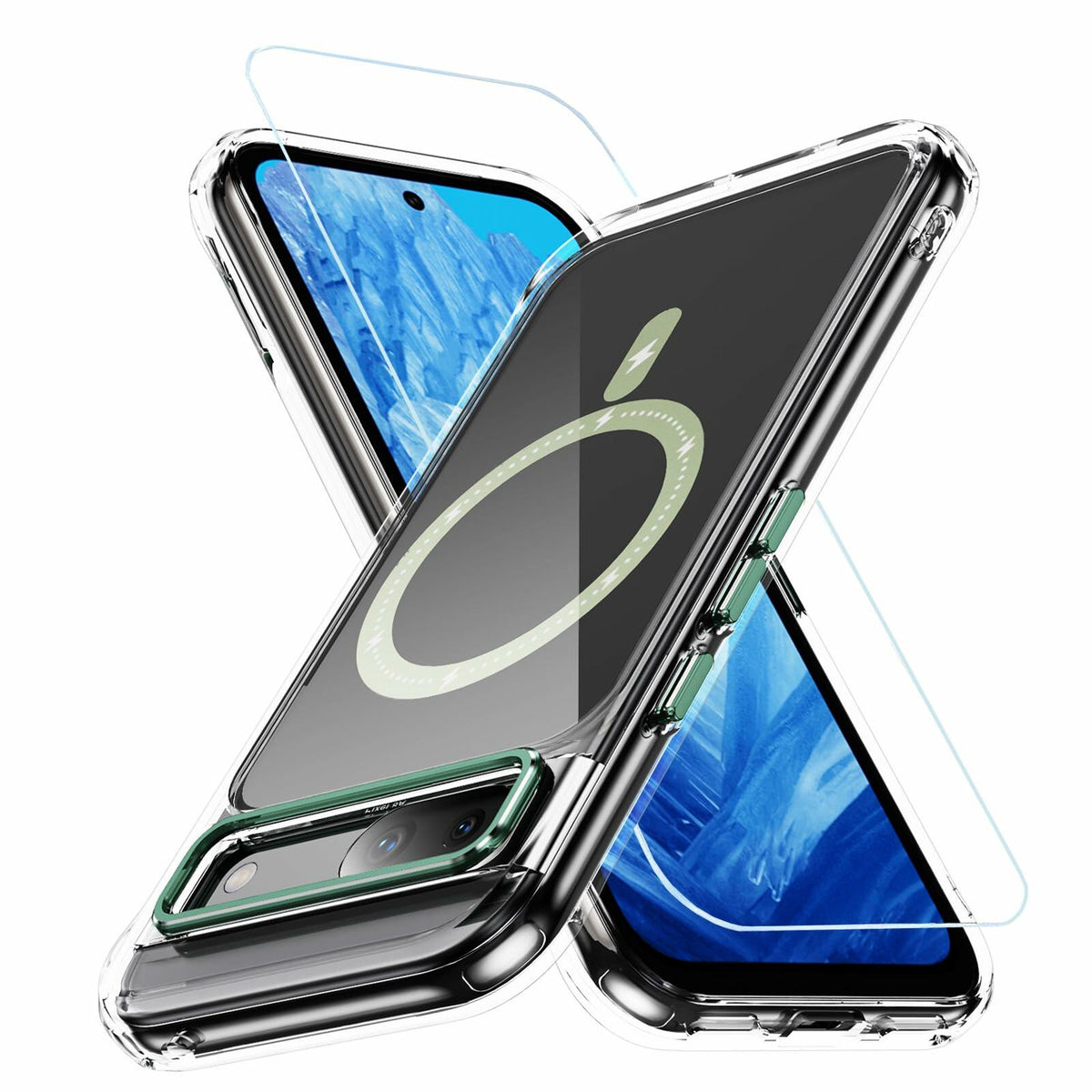 Coccoee Google Pixel 8A Case Magnetic Slim Shockproof Light Green Cover