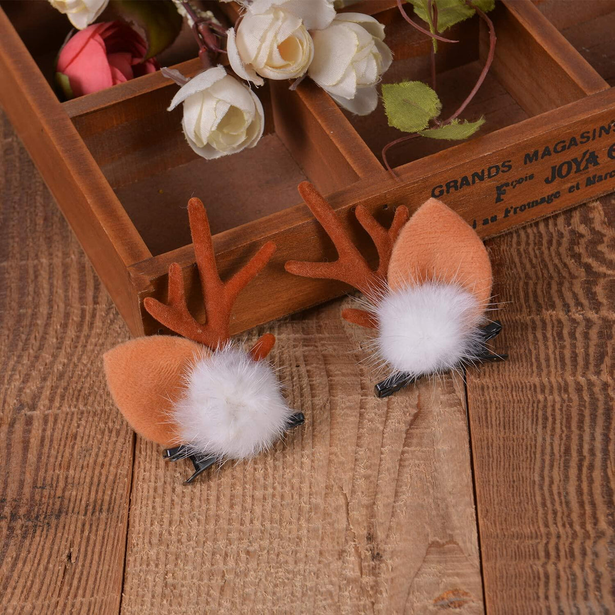 Christmas Reindeer Antlers Headband Pine Cone Hair Accessories Festive