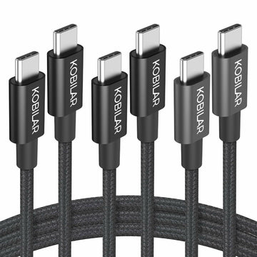 Kobilar USB C to USB C Cable 60W Fast Charging 3 Pack Multi-Length