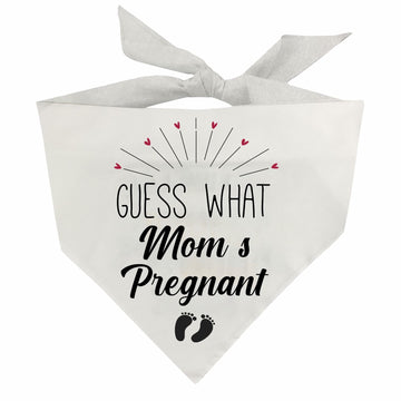 Guess Pregnancy Announcement Dog Bandana Christmas Pet Accessory