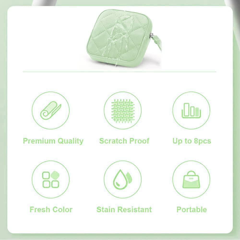 iMotion Menstrual Cup & Sanitary Napkin Storage Bag Green Portable Pouch